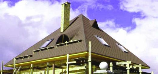Sistem kasau atap empat nada: perangkat, perhitungan, dan pemasangan dengan tangan Anda sendiri Cara membuat atap empat nada